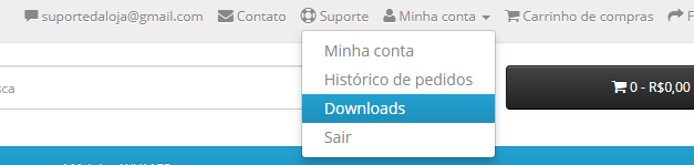 Acesso a downloads